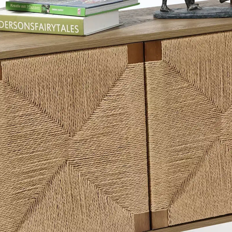 Bibliothèque échelle de 180 cm avec armoire, 4 étagères ouvertes et rangement à 2 portes, marron