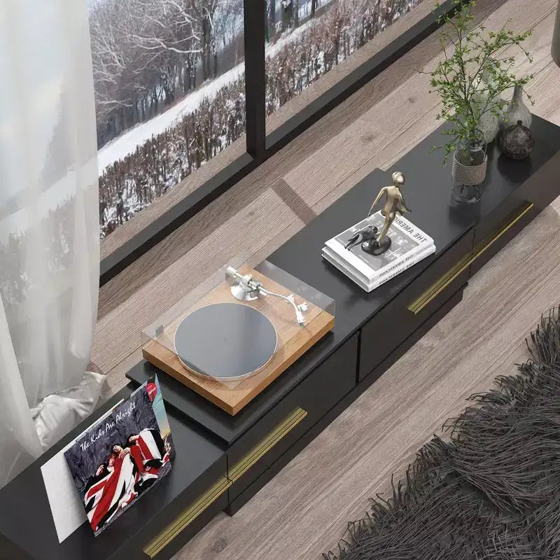 Meuble TV extensible avec tiroirs de rangement