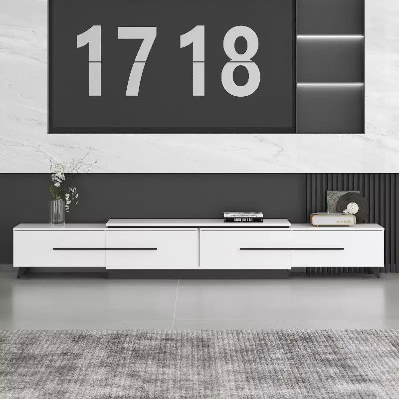 Meuble TV extensible avec tiroirs de rangement