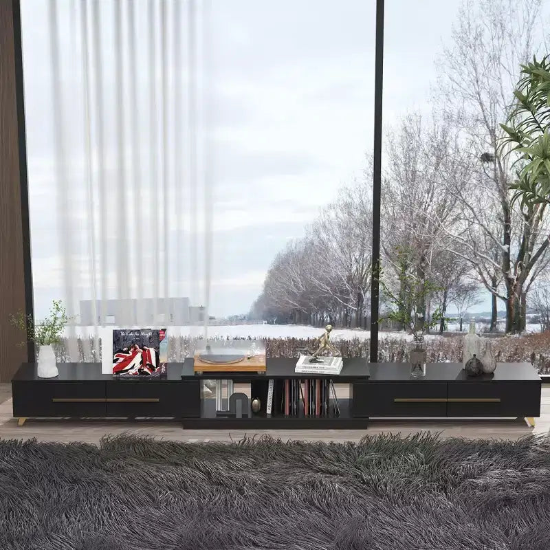 Meuble TV extensible avec tiroirs de rangement