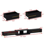 Meuble TV extensible avec tiroirs de rangement