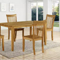 Chaises de salle à manger en bois massif, lot de 2 – Finition chêne naturel