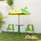Ensemble table de pique-nique et chaises pour enfants avec parasol, 2 chaises pliantes, pour jardin et terrasse