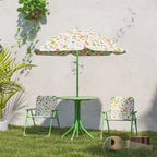 Ensemble table de pique-nique et chaises pour enfants avec parasol, 2 chaises pliantes, pour jardin et terrasse