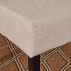 Chaise de salle à manger capitonnée beige, lot de 2