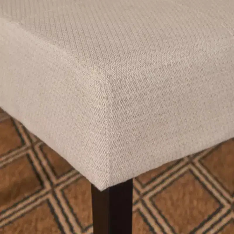 Chaise de salle à manger capitonnée beige, lot de 2