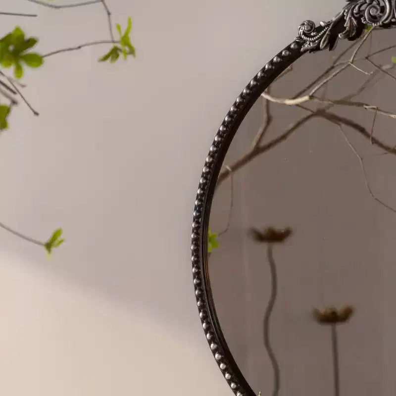 Miroir rond en métal
