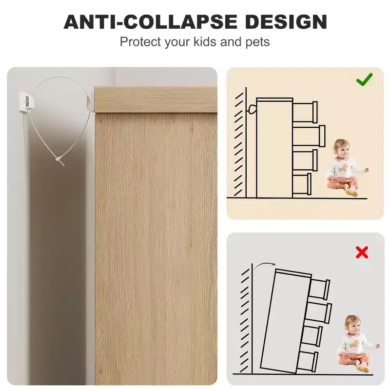 Commode à 4 tiroirs avec rangement – Chambre, chambre d'enfant et entrée