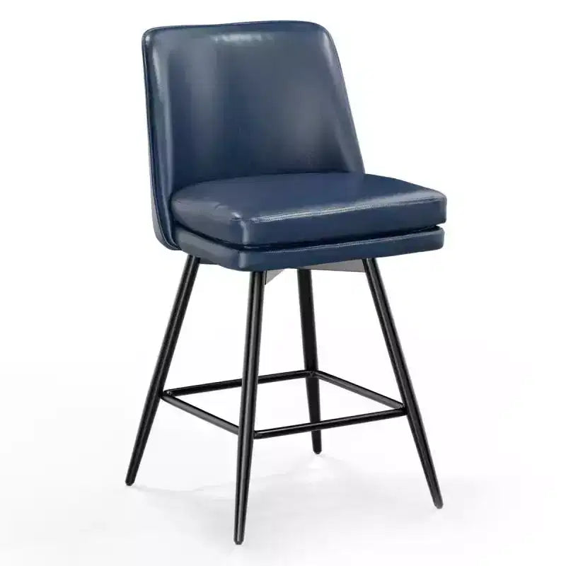 Tabouret de bar en similicuir avec pivotement à 360°