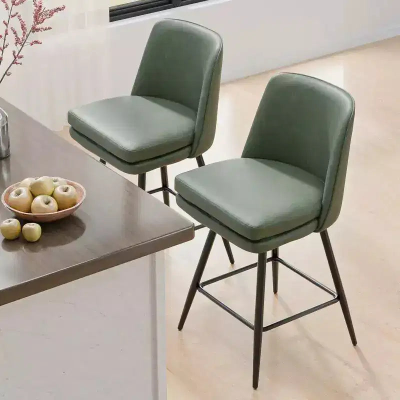 Tabouret de bar en similicuir avec pivotement à 360°
