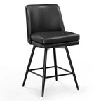 Tabouret de bar en similicuir avec pivotement à 360°