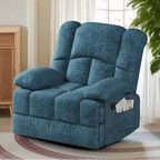Fauteuil berçant inclinable surdimensionné vert noirâtre pour adultes