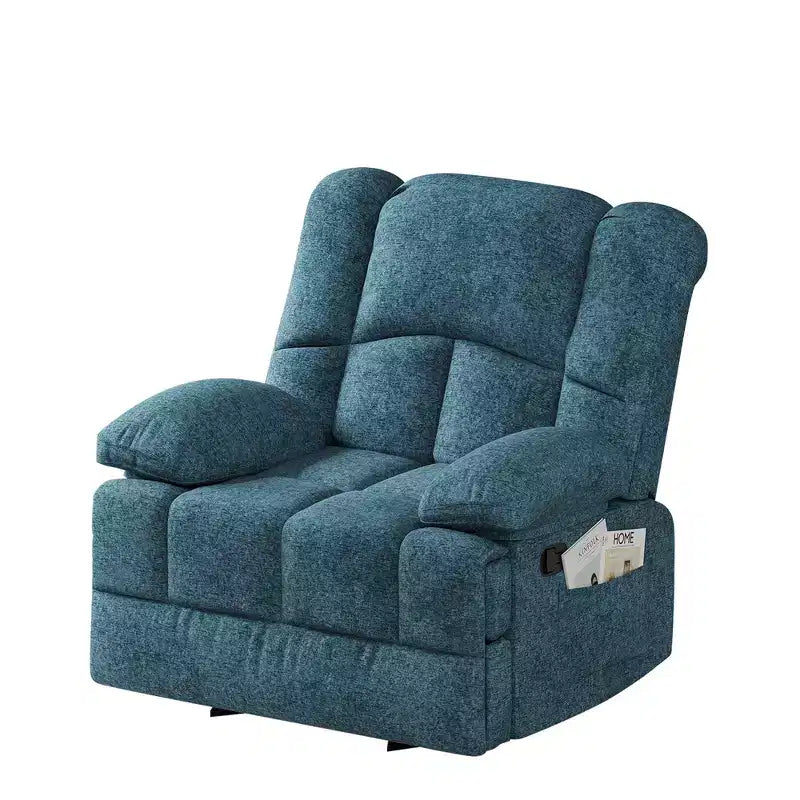 Fauteuil berçant inclinable surdimensionné vert noirâtre pour adultes