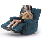 Fauteuil berçant inclinable surdimensionné vert noirâtre pour adultes