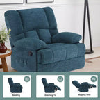 Fauteuil berçant inclinable surdimensionné vert noirâtre pour adultes