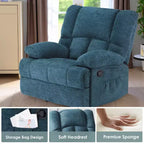 Fauteuil berçant inclinable surdimensionné vert noirâtre pour adultes