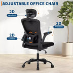 Chaise de bureau ergonomique en maille avec appui-tête et support lombaire réglables