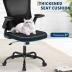 Chaise de bureau ergonomique en maille avec appui-tête et support lombaire réglables