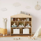 Étagère à livres et organiseur de jouets en bois pour enfants, 41 po, 9 compartiments