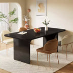 Table de salle à manger rectangulaire de 63 pouces avec pieds arqués, pour 4 à 6 personnes
