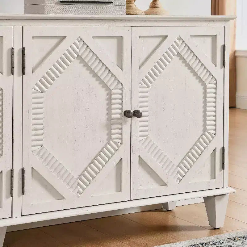 Bahut/Buffet Mid-century avec 4 Portes et 4 Étagères