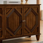 Bahut/Buffet Mid-century avec 4 Portes et 4 Étagères