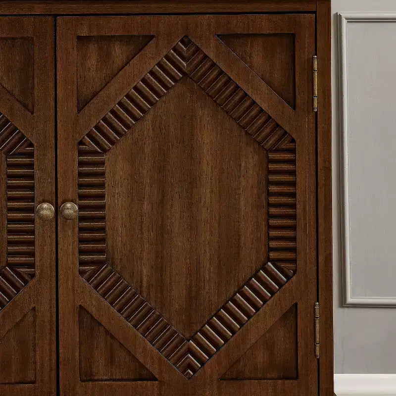 Bahut/Buffet Mid-century avec 4 Portes et 4 Étagères