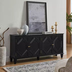 Bahut/Buffet Mid-century avec 4 Portes et 4 Étagères
