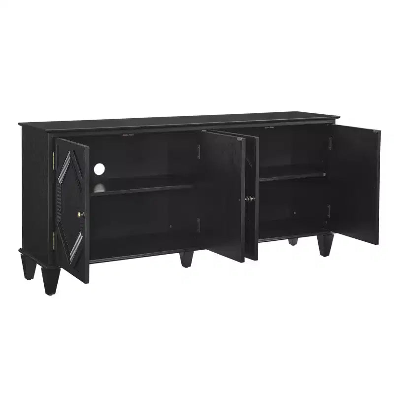 Bahut/Buffet Mid-century avec 4 Portes et 4 Étagères