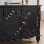 Bahut/Buffet Mid-century avec 4 Portes et 4 Étagères