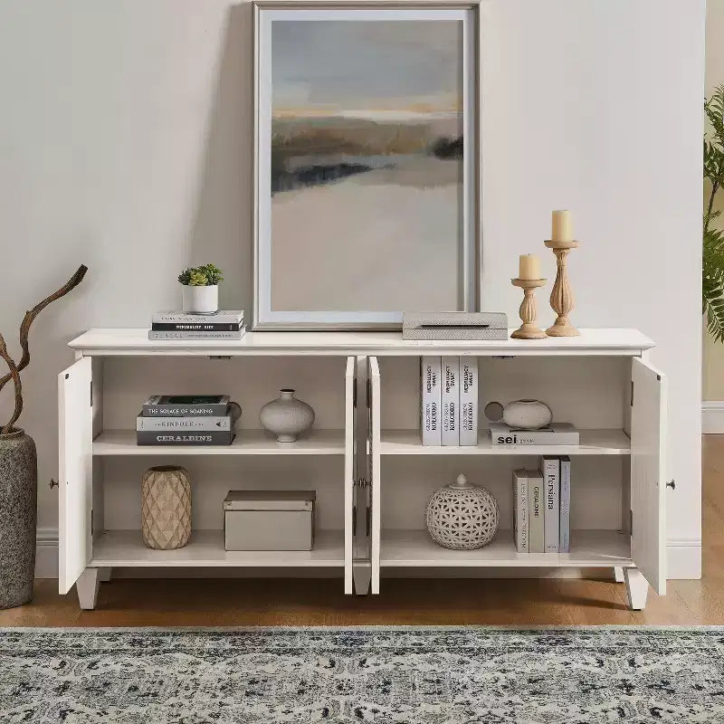 Bahut/Buffet Mid-century avec 4 Portes et 4 Étagères