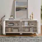 Bahut/Buffet Mid-century avec 4 Portes et 4 Étagères