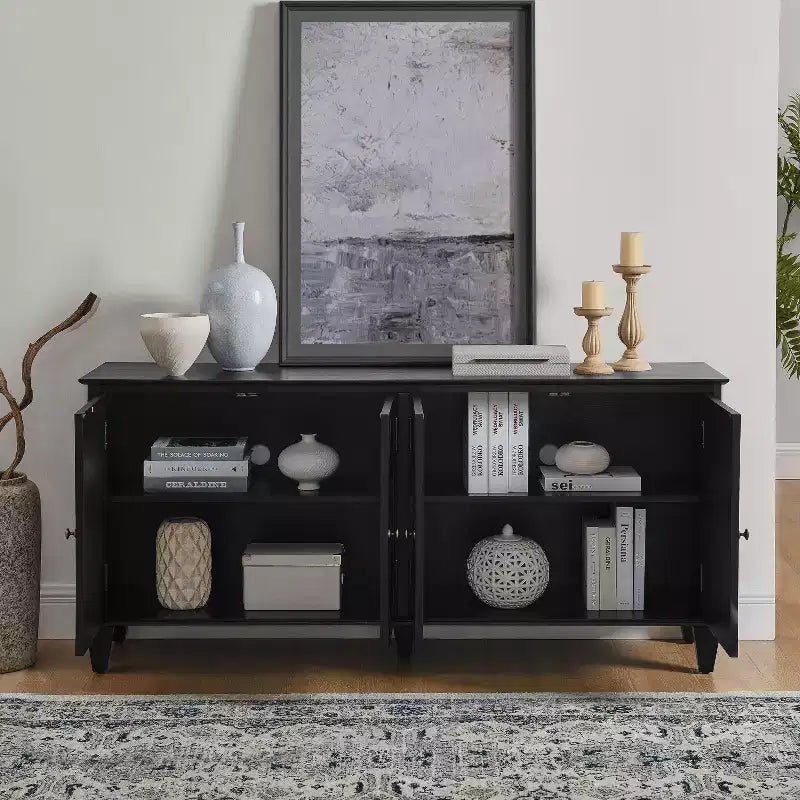 Bahut/Buffet Mid-century avec 4 Portes et 4 Étagères