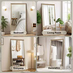 Miroir pleine longueur 70x32 pouces avec cadre en bois