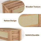 Console étroite avec 2 tiroirs et 2 étagères de rangement
