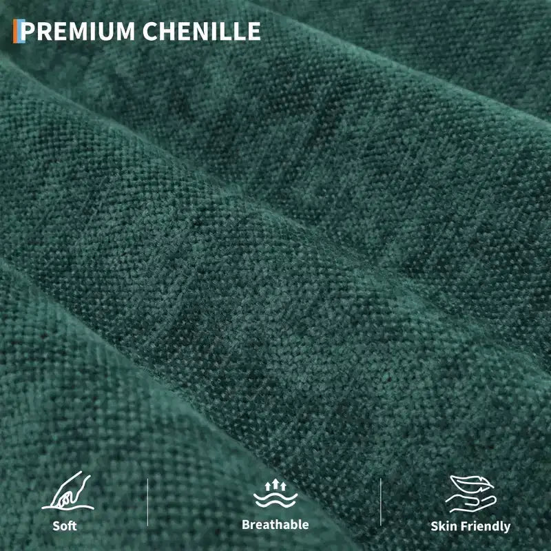 Canapé Futon Convertible avec Dossier et Accoudoirs Réglables, Tissu Chenille, 3 Places