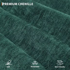 Canapé Futon Convertible avec Dossier et Accoudoirs Réglables, Tissu Chenille, 3 Places