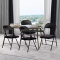 Lot de 6 chaises pliantes avec assise rembourrée et cadre en acier