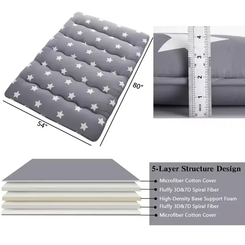 Matelas de sol japonais Futon – Tapis de couchage pliable et enroulable