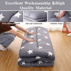 Matelas de sol japonais Futon – Tapis de couchage pliable et enroulable