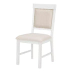 Ensemble de salle à manger extensible rond 5 pièces pour 4 personnes avec chaises rembourrées