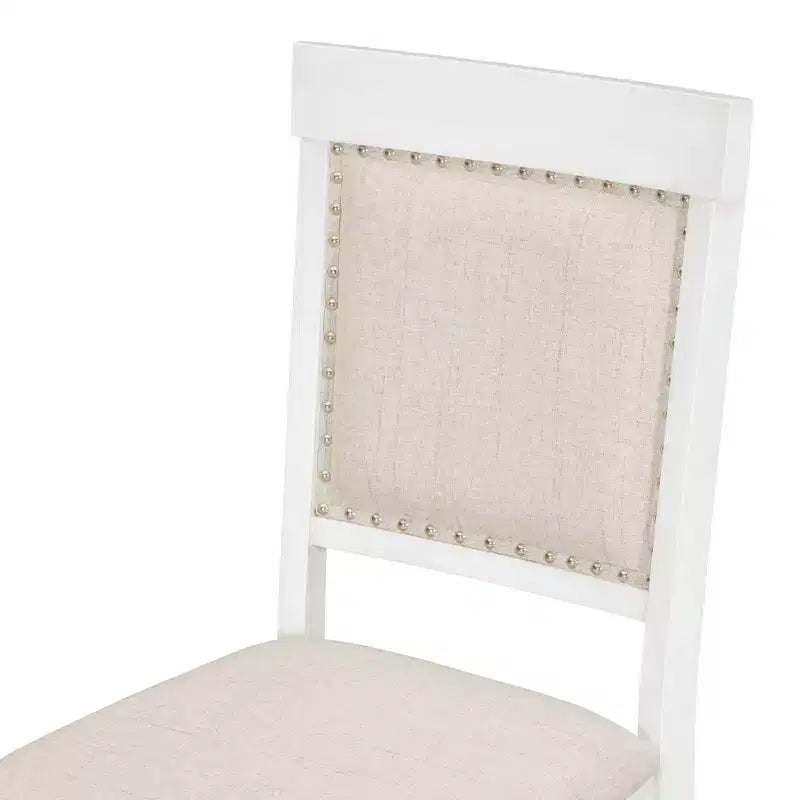 Ensemble de salle à manger extensible rond 5 pièces pour 4 personnes avec chaises rembourrées