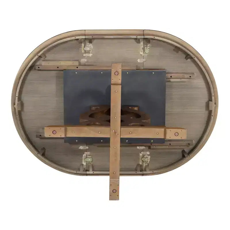 Ensemble de salle à manger extensible rond 5 pièces pour 4 personnes avec chaises rembourrées
