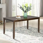 MAYEERTY Wooden Rectangular Dining Table, Walnut Kitchen Table for Small Space Only The Table