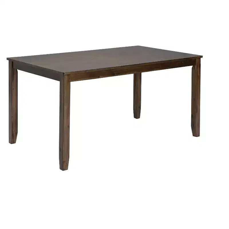 Table de salle à manger rectangulaire en bois – Finition noyer, taille compacte pour petits espaces