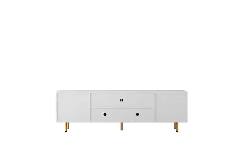 Meuble TV de 68 pouces avec portes de rangement et étagères multimédia