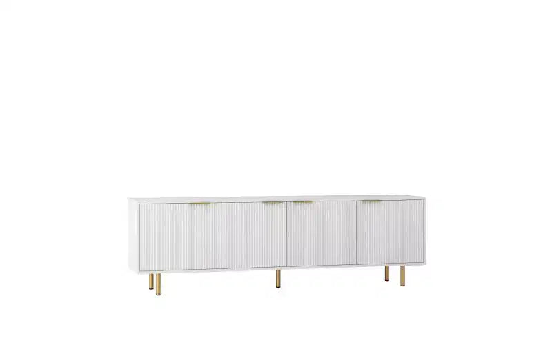 Meuble TV de 68 pouces avec portes de rangement et étagères multimédia