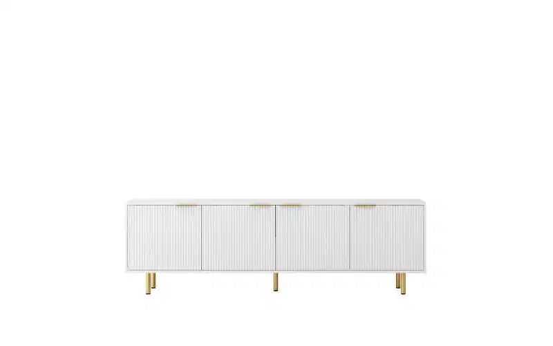 Meuble TV de 68 pouces avec portes de rangement et étagères multimédia