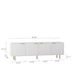 Meuble TV de 68 pouces avec portes de rangement et étagères multimédia