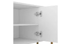 Meuble TV de 68 pouces avec portes de rangement et étagères multimédia